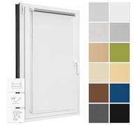 Estika Store d'obscurcissement sans percer, Largeur Tous Les 1 cm - 47 cm x 120 cm - Blanc - Stores Thermiques, Protection Solaire pour fenêtres à l'intérieur