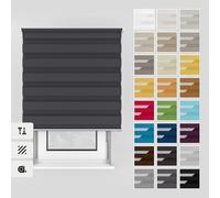 Estika Store Double avec perçage 160 x 220 cm Couleur Anthracite Store enroulement Montage Plafond Mur intérieur Porte