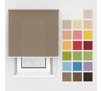 Estika Store Enrouleur avec perçage - 130 x 220 cm - Noyer, pour Montage au Plafond et au Mur, 25 Couleurs, adapté à l’intérieur, Protection visuelle pour fenêtres et Portes de Balcon.