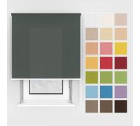 Estika Store Enrouleur avec perçage - 160 x 150 cm - Beige foncé, pour Montage au Plafond et au Mur, 25 Couleurs, adapté à l’intérieur, Protection visuelle pour fenêtres et Portes de Balcon.