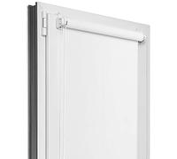 Estika Store occultant sans perçage - Largeur du Tissu - 135 cm x 120 cm - Blanc - Stores à enroulement pour fenêtres sans percer, Stores Klemmfix pour fenêtres à l'intérieur