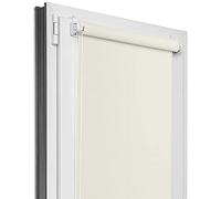 Estika Store occultant sans perçage - Largeur du Tissu - 50 cm x 220 cm - Ecru - Stores à enroulement pour fenêtres sans percer, Stores Klemmfix pour fenêtres à l'intérieur