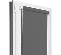 Estika Store occultant sans perçage - Largeur du Tissu - 57 cm x 120 cm - Graphite - Stores à enroulement pour fenêtres sans percer, Stores Klemmfix pour fenêtres à l'intérieur