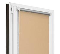 Estika Store occultant Thermique sans percage - Beige - 75 x 120 cm - Store Enrouleur sans percage, Stores intérieurs pour Porte ou Fenetre, Protection Thermique