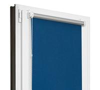 Estika Store occultant Thermique sans percage - Bleu - 75 x 120 cm - Store Enrouleur sans percage, Stores intérieurs pour Porte ou Fenetre, Protection Thermique