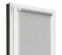 Estika Store occultant Thermique sans percage - Linge Gris - 75 x 120 cm - Store Enrouleur sans percage, Stores intérieurs pour Porte ou Fenetre, Protection Thermique
