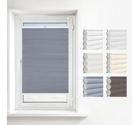 Estika Store plissé en nid d'abeille sans perçage - 60 x 100 cm - Grise - Store plissé obscurcissant et Thermo pour fenêtres, Disponible en différents modèles avec Accessoires de Montage