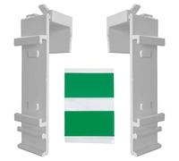 Estika Supports de Fixation pour Store Double, Store-Duo - 1 Paire, 2 pièces - Blanc - avec Coussinets adhésifs - Montage sans perçage, réglables de 15 à 23 mm, pièces de Rechange
