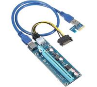 Estillo riser card converter 6 pin, PCI-E x1 to PCI-E x16, USB 3.0