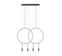 Estiluz Revolta L73S.2D Pendelleuchte, noir, rosette noir