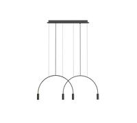 Estiluz Volta L73S.2D Pendelleuchte, noir, rosette noir