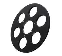 Estink Bobine de Bande Vide en Alliage en Aluminium Durable pour Le Lecteur de Bande de Bobine, Conception de 6 Trous pour la Résistance à la Flexion, applicabilité Universelle (Black)