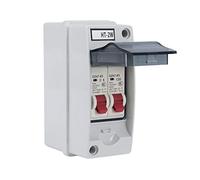 Estink Boîte de Distribution Imperméable en Plein Air Disjoncteur de Circuit d'alimentation MCB C Type 2 Way pour les Bâtiments et Ateliers Résidentiels (C6+C20)