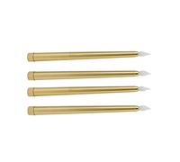 Estink Bougies LED Coniques, Ensemble de 4 Pièces, Flamme Électrique, Éclairage Chaud pour Décoration de Festival, Longue Durée