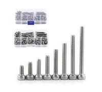 Estink Boulon Hexagonal à Tête Cylindrique M3, Acier Inoxydable 304, 160 Pièces avec Boîte de Rangement