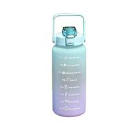 Estink Bouteille d'eau Sportive de 2000 ML de Premium avec Un Marquage de Grande capacité pour Le Cycle de Fitness adapté au Cyclisme/Randonnée (Green Purple Gradient)