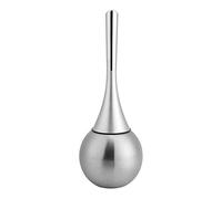 Estink Brosse de Toilette en Acier Inoxydable avec Support, Base Argentée, Poignée en Plastique, pour Nettoyage WC et Salle de Bains