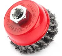 Estink Brosse Métallique Conique, Fil d'Acier Tressé, 75mm Diamètre, M14, 4 Pièces, pour Meuleuse d'Angle
