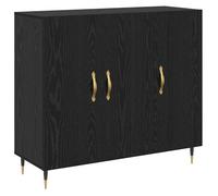 ESTINK® Buffet bas contemporain - Armoire Polyvalent - pour Cuisine/Salon - Noir 90x34x80 cm - Bois d'ingénierie @@2447