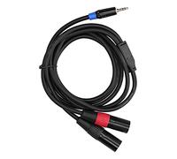 Estink Câble Stéréo 3,5 Mm vers Double XLR, Mini-Jack 1/8 Pouce vers 2 XLR Mâle Cordon Adaptateur Séparateur en Y, Fil PVC Haute élasticité, Plug and Play, Simple à Utiliser(5M)