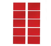 Estink Cartes de Visite en Métal, Aluminium Rouge, 0,45 mm d'Épaisseur, Lot de 50 Pièces, Plaques Vierges Étanches et Résistantes à l'abrasion