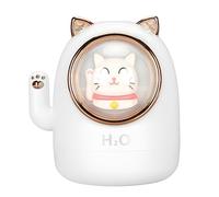 Estink Cat Forme Diffuseur Humidificateur 400 Ml Capacité Timing Decoration Home pour le Bureau de la Chambre (WHITE)