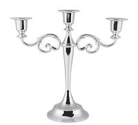 Estink Chandelier Européen en Métal à 3 Branches, Style Décoratif, Finition Argentée, pour Maison, Mariage et Fête