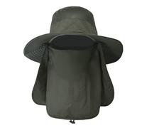 Estink Chapeau de Soleil Extérieur avec Volet de Cou de Visage, Matériau de Séchage Rapide, Taille Réglable [Chapeau de Soleil avec Rabat de Cou, Bonnet de de Pêche] pour la Randonnée, la Pêche (Od