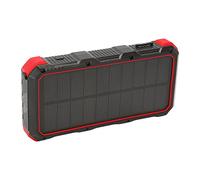 Estink Chargeur Solaire sans Fil 36800mAh Banque d'alimentation USB de Haute capacité avec Lumière LED pour la Banque d'énergie Solaire 'urgence pour Plusieurs Appareils (rouge)