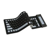 Estink Clavier en Silicone 103 Touches, Clavier Silencieux en Silicone Souple USB sans Fil 2,4 G, étanche et Antipoussière, Pliable, Bonne Résilience Tactile, Peut être utilisé pour Les (Le Noir)