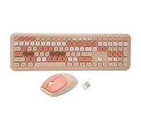 Estink Clavier et Souris sans Fil, Clavier et Souris de Jeu sans Fil 2,4 GHz, Clavier Rétro Mignon, 110 Touches Rondes, pour Le Bureau à Domicile