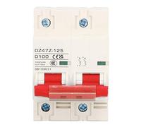 Estink DC Circuit Breaker 2P DZ47Z 125 100A, Mini-disjoncteur pour Solar PV System 1000V, Assure la sécurité, DIN Rail Installation (rouge)