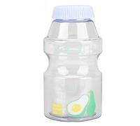 Estink Dessin animé Amusant Look Innovant BPA BPA Transparent Juice Buver Bucher avec Conception de Bouche Large pour Ajouter de la Glace ou des Fruits Légers Compacts (BLUE)