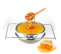 Estink Double Passoire à Miel en Acier Inoxydable avec Support Réglable, Tamis Filtrant pour Apiculture, Filtre pour Impuretés