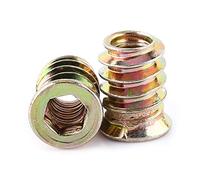 Estink Écrous à Insérer M6 x 15mm pour Bois, Douille Hexagonale, Acier Zingué, 20 Pièces