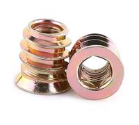 Estink Écrous d'insert M6x13mm Acier zingué 20 pièces | Fixation pour bois, Filetage extérieur, Hexagonaux, Mobilier