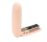 Estink Effort Portable Sauver l'Agrafeuse Mini pour l'école de Bureau, Agrafeuse de Forme Arrondie pour 4pcs, à école Pliable Compacte (Rose)