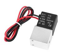 Électrovanne, Valve électromagnétique, Valve Electromagnétique Electrique, Valve Pneumatique électrique en Aluminium, DC12 V 1/8Pouce, Normalement Fermée à 2 Voies pour Air Gaz Eau