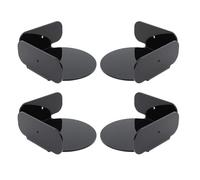 Estink Étagères d'angle Flottantes Supports Réglables Mini-étagère d'angle Circulaire pour la Caméra de sécurité de l'usine de Livres pour Le Salon de la Chambre (Black)