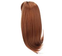 Estink Fibre à Haute Température Long Curly Doll Hair Wig for 1/3 Doll Glossy Remplacement Hair pour 8 Pouces à 9 Pouces, Perruque en Filet en Filet Doux et Durable pour Les Amateurs de Poupées