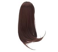Estink Fibre à Haute Température Long Curly Doll Hair Wig for 1/3 Doll Glossy Remplacement Hair pour 8 Pouces à 9 Pouces, Perruque en Filet en Filet Doux et Durable pour Les Amateurs de Poupées