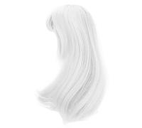 Estink Fibre à Haute Température Long Curly Doll Hair Wig for 1/3 Doll Glossy Remplacement Hair pour 8 Pouces à 9 Pouces, Perruque en Filet en Filet Doux et Durable pour Les Amateurs de Poupées