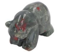Estink Figurine d'ours Cristal de Pierre Précieuse Sculptée à la Main pour l'équilibrage du Chakra de Décoration Intérieure, 1,5 Pouce de Tailles Portables Statues Animales Guérison Reiki Pierre