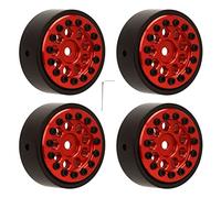 Estink FMS FCX24 1/24 RC Car Wheel Hub, Moyeu de Roue en Alliage en Aluminium traité CNC, Performances de Conduite Stables, Parfaites pour Les Amateurs de Voitures RC (Rouge)