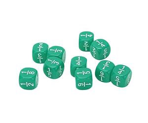 Estink Fraction en Plastique à Plusieurs Facettes Ensemble DE Dés à la CORROSION ACCESSOIRES DE CORROSION ACCESSOIRES 20PCS POUR LES ENFANTS MATH (GREEN)