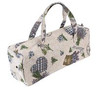 Estink Grand Sac de Rangement en Tissu pour Aiguilles à Tricoter, 44x14x17cm, Motif Fleur Violette, Style Classique