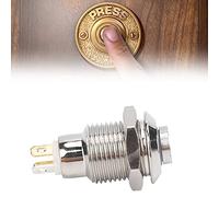 Estink Interrupteurs à Bouton-Poussoir de 10 mm, Marche/arrêt en Acier Inoxydable avec tête d'ange, Corrosion, antirouille, pour sonnettes Ow-Current, contrôle d'accès(Blue, Pisa Leaning Tower Type)