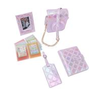 Estink Kit de Boîtier de Protection de la Caméra Instantanée Sac en Cuir PU brodé élégant pour Mini12 Idéal pour Organiser des Souvenirs Chéris et Ajouter Une Touche Créative aux Photos (Purple)