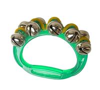 Estink La Cheville à Main Jingle Bell Facile à Utiliser Instrument de Percussion Musicale en Toute sécurité pour Les Enfants à La Maison (Green)