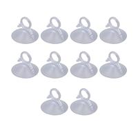 Estink Lot de 10 Ventouses en Verre Transparent, 45mm, PVC et Caoutchouc pour Voiture et Camping